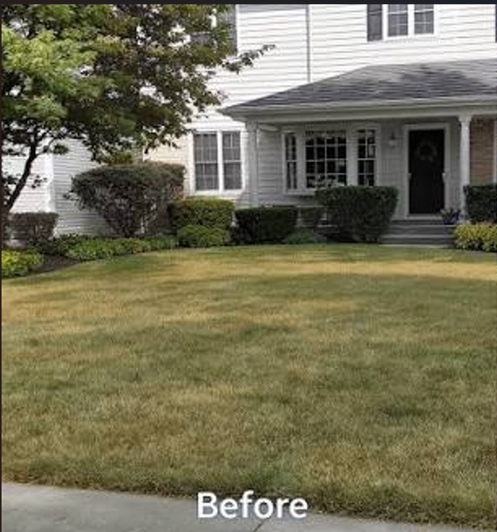 Turf before cleaning